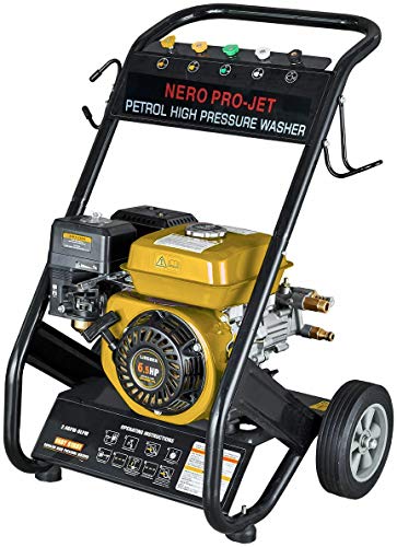 Nero Pro Petrol Pressure Washer 2600PSI 6.5HP Engine Gun 10m Hose