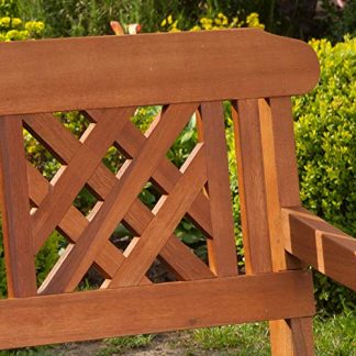 Robert Dyas 3 Seater Wooden Garden Fence Bench, FSC Approved Outdoor