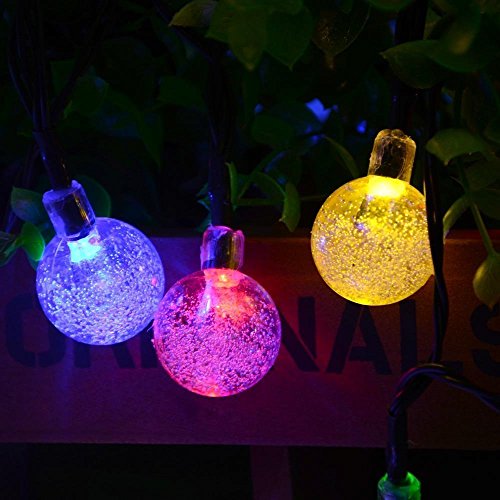 Cmyk? Solar Operated 30 LED String Light with Crystal Ball Covers ...