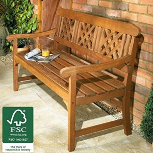 3 Seater Wooden Garden Bench, Quality All weather Eucalyptus Hardwood