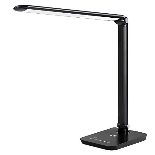 LE Dimmable LED Desk Lamp, Eyecare Folding Table Lamps, Memory Function, 7Level Dimmer, 8W