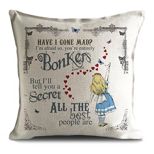 Alice in Wonderland Mad Hatter Tea Party Cushion Cover ...