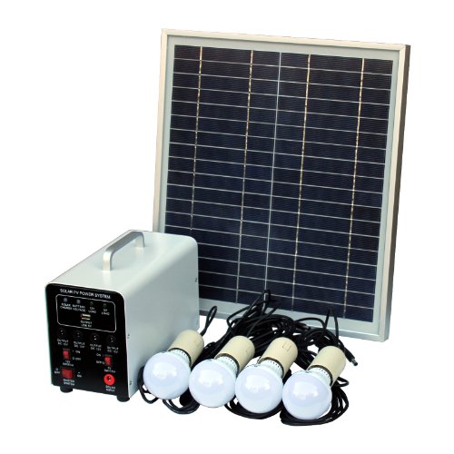 15w Off Grid Solar Lighting System With 4 Led Lights Solar Panel